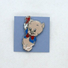 Vintage Porky Pig 1993 Warner Bros Enamel Pin New Original Package Looney Tunes