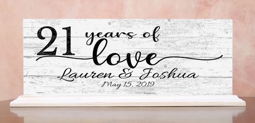 Custom Gift Sign For Wedding Anniversary Personalized Names & Year For Couples - Picture 21 of 80