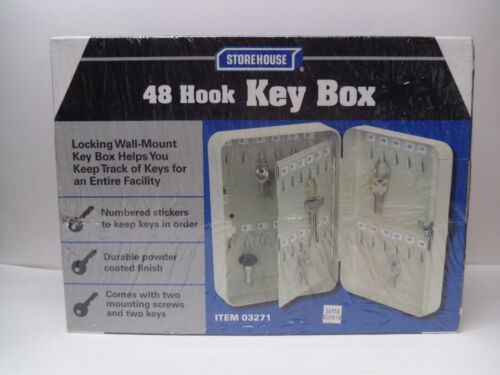 48 Hook Key Holder Box Metal Safe Locking Wall Mount #03271 Harbor Freight NEW - Afbeelding 1 van 3