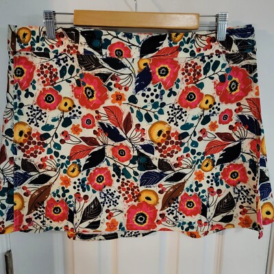 RipSkirt Hawaii Skirt XL 16 - 18 Botanical print length 1 adjustable waist