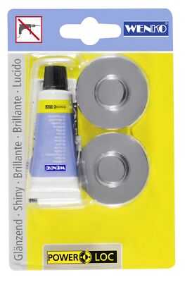 WENKO Power-Loc Adapter glänzend Premium Classic Style Befestigen ohne bohren