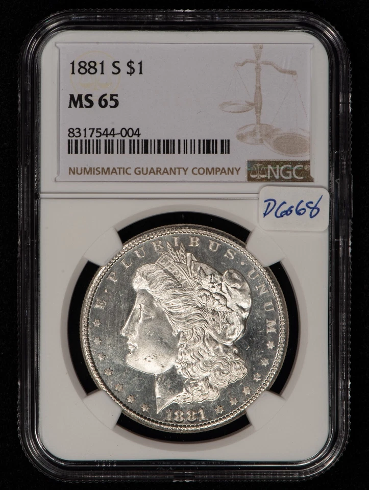 1881-S $1 Morgan Silver Dollar - Looks Proof-Like DMPL Rev - NGC MS 65 - D6068 - Image 2 of 4