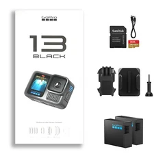 GoPro HERO13 Black Action Camera with Rechargeable Battery and 128GB SD Card Kit