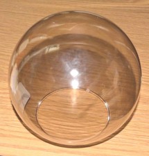 6" x 3" Fitter CLEAR SMOKE GLASS BALL GLoBe GlaSsWaRe NECKLESS NEW 9112-065