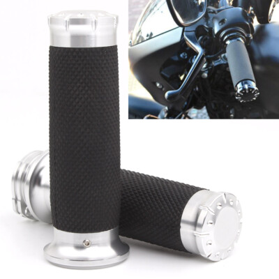 1'' Rubber Hand Grip Handle Bar Throttle Grip For VRSC XL XR Dyna Softail 96+