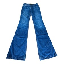 Vintage Todd Oldham Jeans Flare Leg Bell Bottom Low Rise 90s Y2K Hippie Sz 1/34