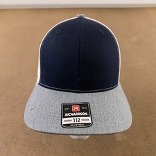 Richardson Adult One Size Navy White Mesh Back Trucker Cap Original 112 NWT
