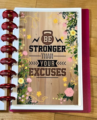 *Be Stronger than ur Excuses* DASHBOARD 4 use w the TUL/Arc (8 disc) Planner-