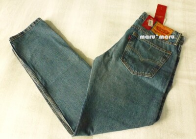 Levi’s vintage 502XX W32L34 ' $70 Mens LEVIS 502 Stretch Taper Fit Jeans 32X34 vintage blue warp