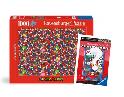 Ravensburger Set: Super Mario Challenge 1000 Teile + gratis Mini-Puzzle 54 Teil