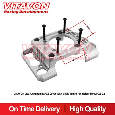 Vitavon CNC Alu MAX5 ESC Cover With Single 40mm Fan Holder For Hobbywing MAX5 G2