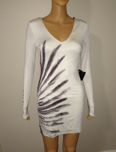 white feather mini dress