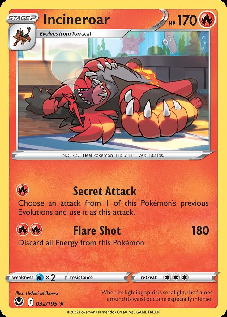 Pokemon Incineroar (32/215) Silver Tempest LP