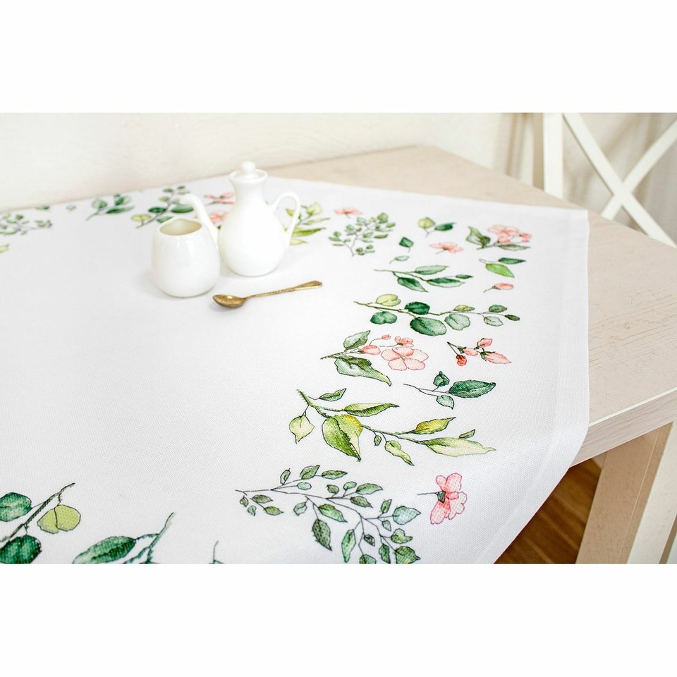 Kit Of Tablecloth to Embroider Flowers Of Spring FM018 lucas eBay