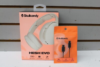 Skullcandy Hesh Evo S6HVW White Bone Orange Glow Wireless Over Ear Headphones
