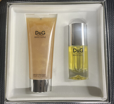 D & G Masculine Dolce Gabbana Eau De Toilette Spray 1.7 oz & 6.7 Shower Gel Set