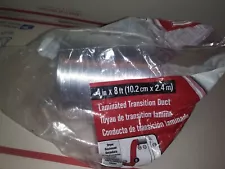 L498UL Lambro 4" x 8 ft. Laminated Transition Duct flexible foil Flex New 