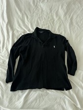 Polo Ralph Lauren Polo Shirt Youth Medium Long Sleeve Black 132