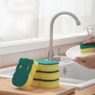 Sponge Eraser Cleaning Pads Dish Washing Stains Removing Kitchen^