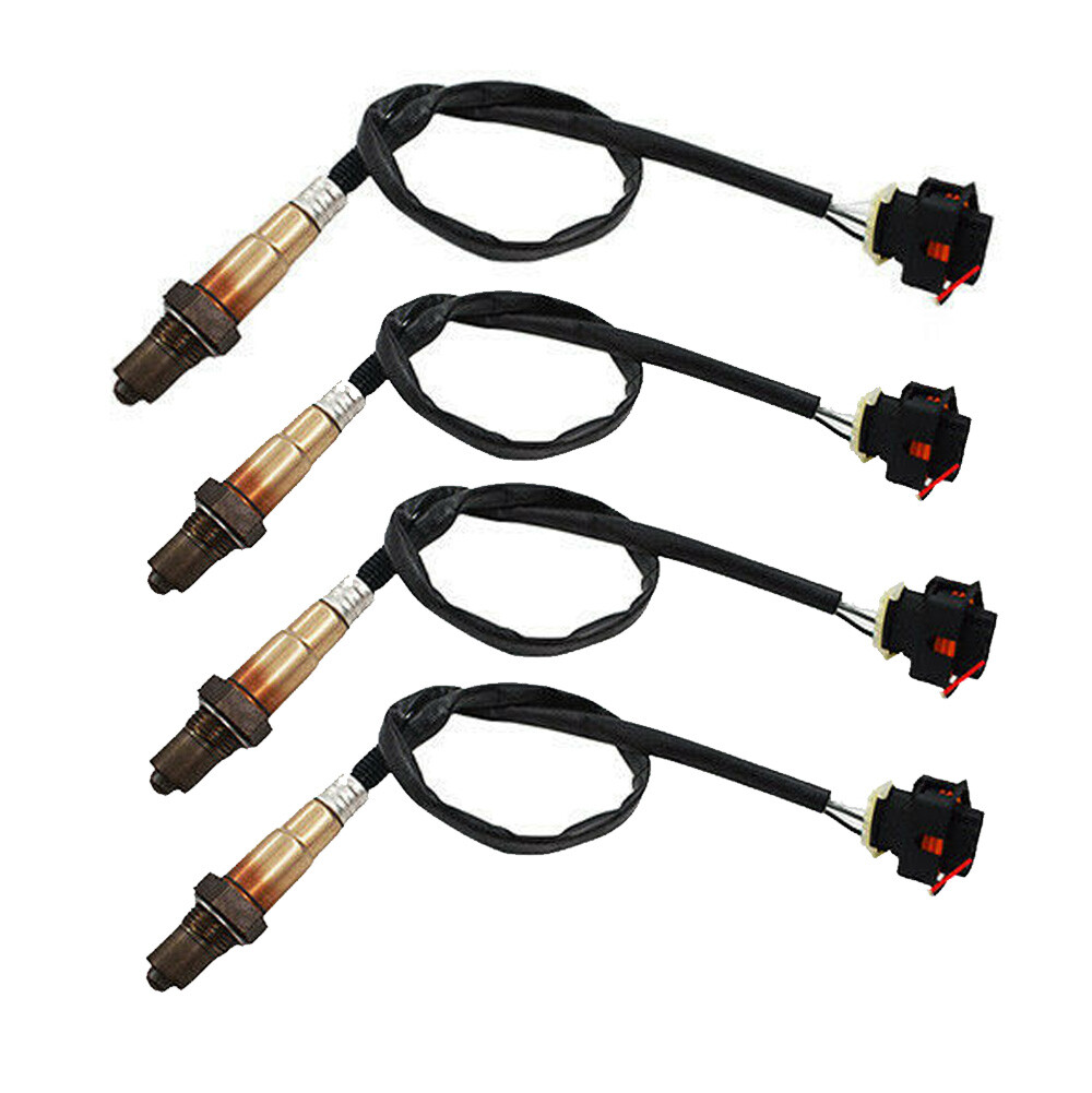 4pcs 2 Upper + 2 Rear 02 Oxygen Sensor O2 for 2003-04 Cadillac CTS 4-Door 3.2L