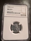 Ex Rare Pristine 1943-S Lincoln Cent In MS-67+