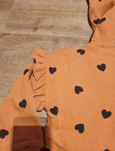 Next Mädchen herzgefütterter Hoody weicher Pullover Größe: 4-5 Jahre neu mit Etikett - Bild 4 von 6