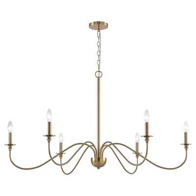 #ad #ad Kira Home Archer 47quot; 6 Light Large Modern Chandelier Curved Arms Adjustable $92.00