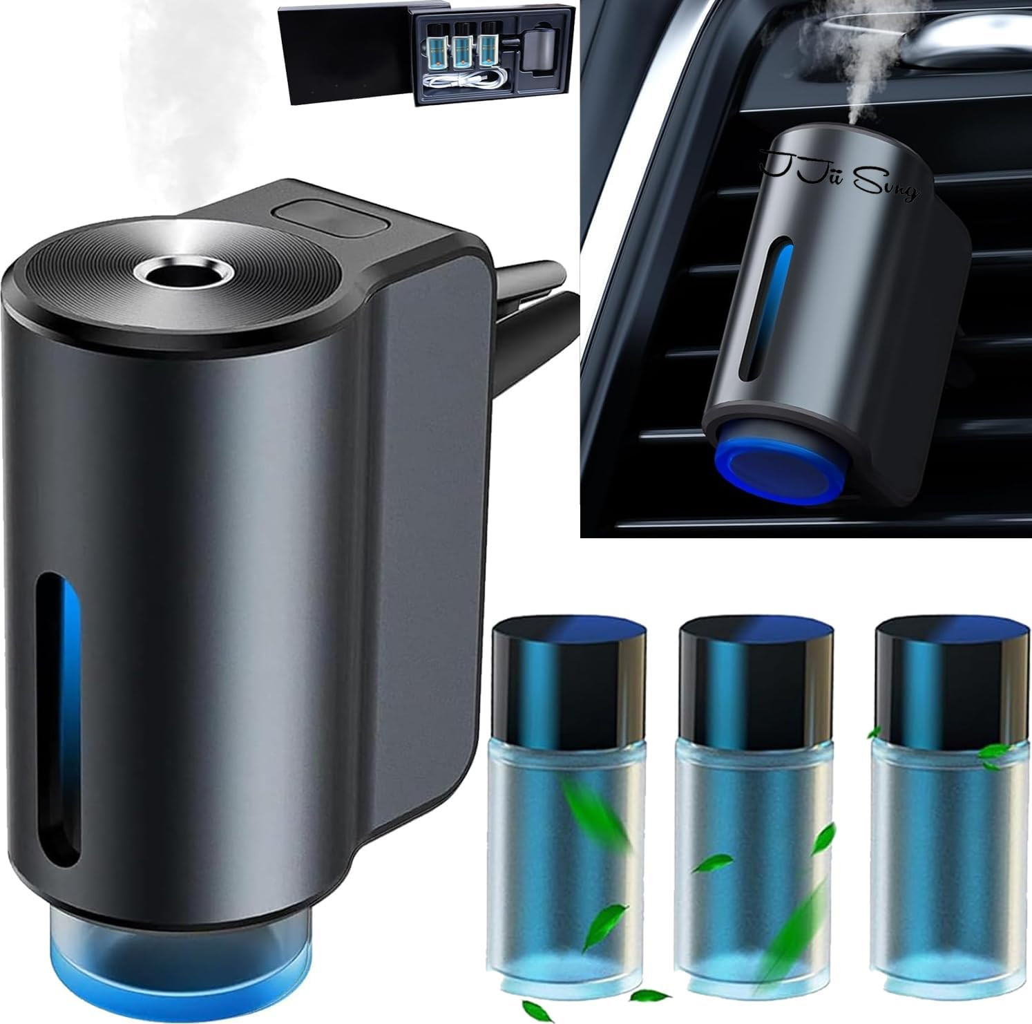 AI Profumatore Auto Diffusore Con 3 Fragranze (Colognee/Chanell/Hiltonn), Elettr
