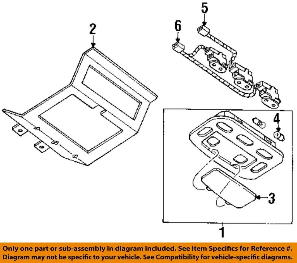 Consola superior Mercury 93-02 Villager lente F3XY13783C Ford nuevo stock antiguo fabricante de equipos originales Foto 3 de 4