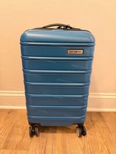 NEW Samsonite OMNI 2 Hardside 22" Carry-on Luggage Spinner Wheels Caribbean Blue