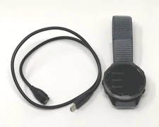 Garmin Forerunner 970 Carbon Gray Titanium w/ Black Case & Gray Band Very Good