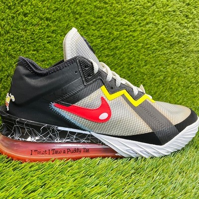 Nike LeBron 18 Low Space Jam Sylvest Mens Size 12 Gray Basketball Shoes Sneakers