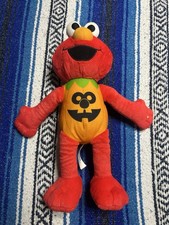 Sesame Street Elmo Halloween Autumn Jack O Lantern Pumpkin Plush Toy Large 18  
