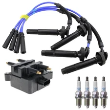 Hitachi Ignition Coils NGK 4 Standrad Spark Plugs & Wire Set Kit for Impreza H4
