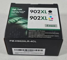 For HP 902 XL HP902 OfficeJet Pro 4x Ink Cartridges Black Cyan Magenta Yellow