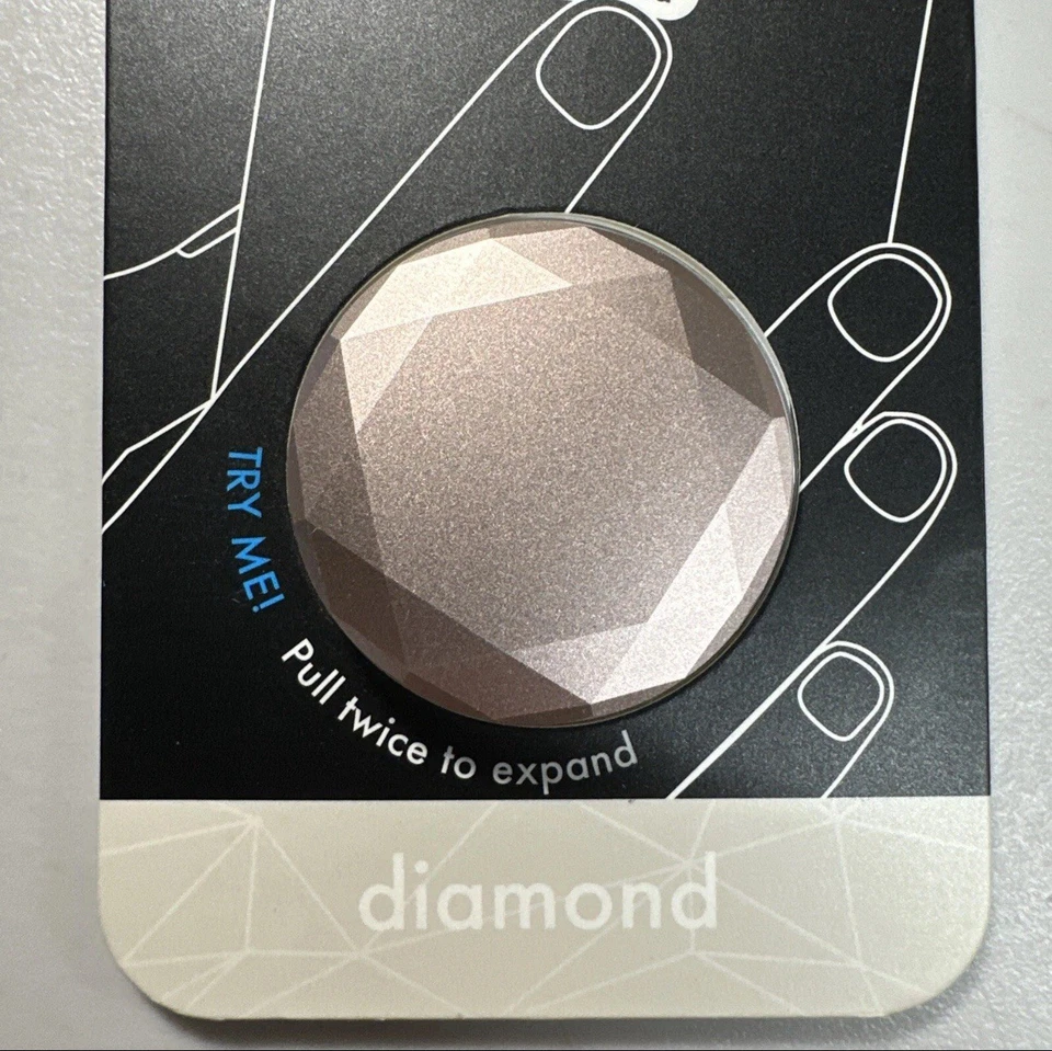 Popsocket Diamond Rose Gold Facets Popgrip Premium Swappable Pop Sockets - Image 4 of 4