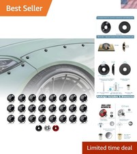 24-Piece M6 Black Anodized Aluminum Washer Bolt Kit for Widebody, Fender Flares