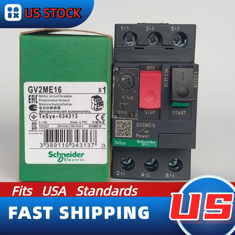 US Inventory: Schneider GV2ME16 NEW Manual Starter Protector, Express Shipping