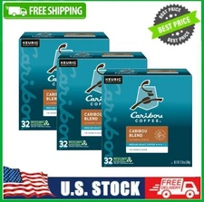 3 Box Caribou Coffee, Caribou Blend Medium Roast K-Cup Coffee Pods, 32 Ct Box