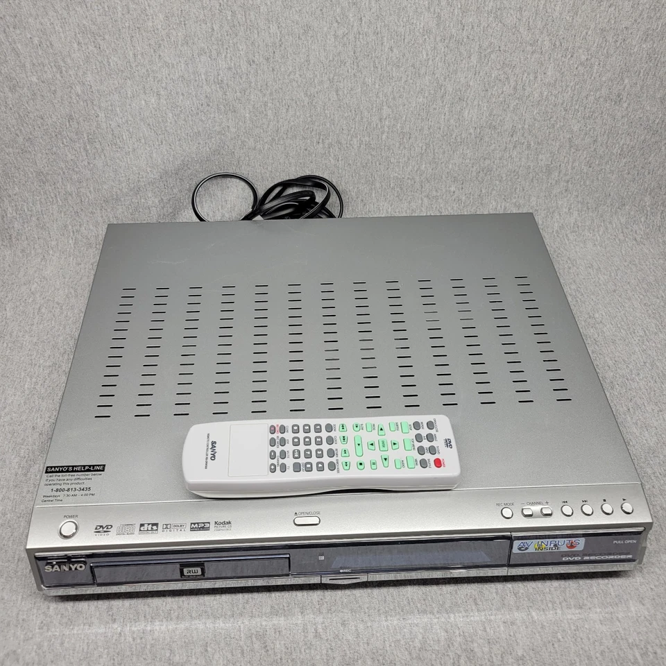 Sanyo DRW-500 DVD Recorder w/ Remote AV Inputs 2004 – Tested Works - Image 2 of 4