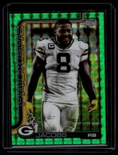 2025 Topps Chrome #110 Josh Jacobs Green Geometric /99