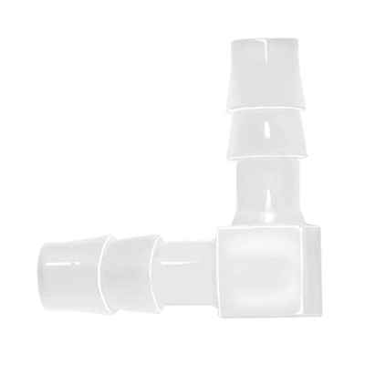 Plastic 1/4  Hose ID 90 Degree Elbow Barb Fitting, 6 Pcs Equal Barbed Joint Spli