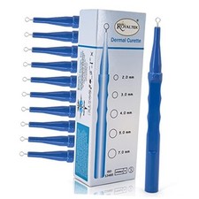 Sterile Disposable Dermal Curettes, Easy Peel Packing - Box of 10  3.00 mm