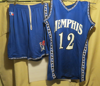 2000 Russell Athletic Memphis Tigers Basketball Jersey Shorts Uniform Sales rep