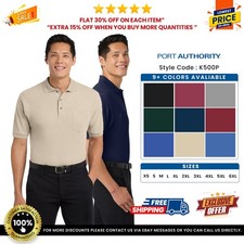 Port Authority K500P Men's Cotton/Polyester Silk Touch Polo Shirt With Pocket