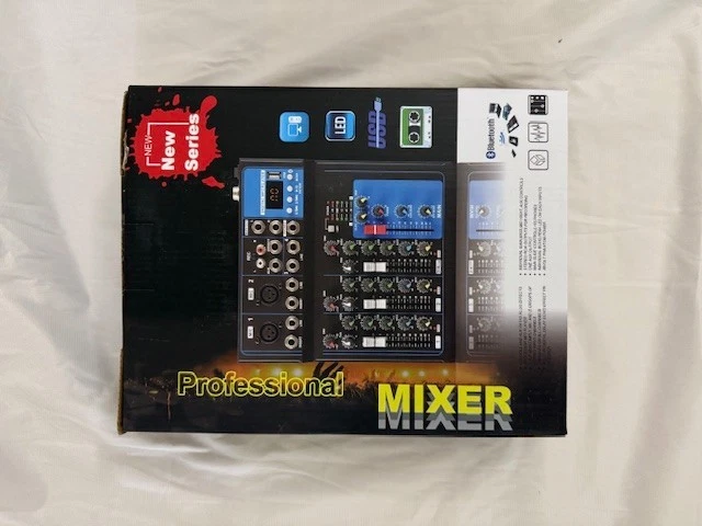 BOMGE F4 4channel metal digital audio mixer with Bluetooth 99DSP UPS Jack MP3 - Image 4 of 4