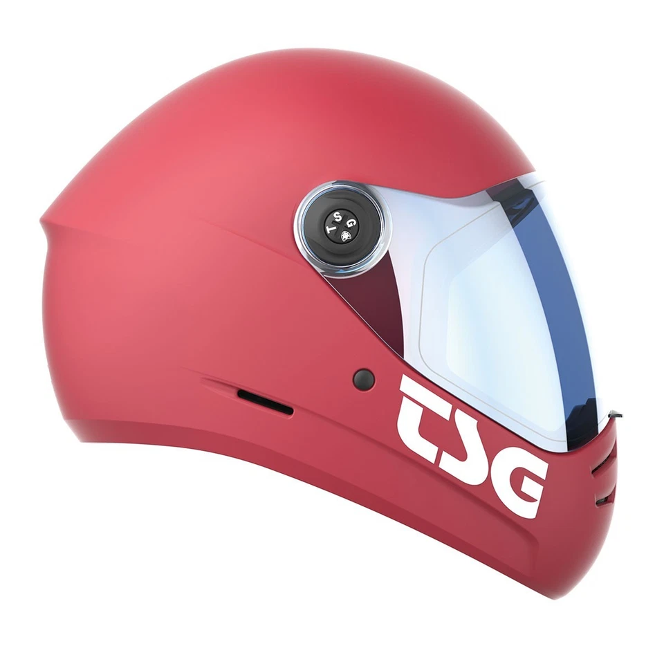 Casco integral TSG Pass 2.0, monopatín cuesta abajo, M (56-58 cm), rojo suave Foto 4 de 4