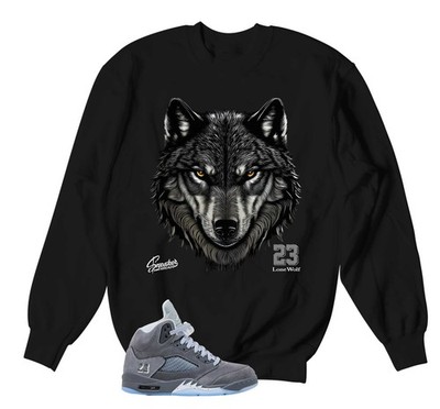 Sweatshirt To Match Jordan 5 Wolf Grey AJ5 - Fearless Sweater