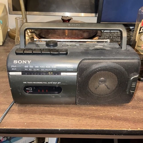 SONY CFM-10 Portable Boombox AM/FM Radio Cassette Tape Player Recorder;WORKS VTG