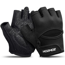 Ventilated Weight Lifting Gloves, Thick Padded Workout Gym Gloves with Full P...